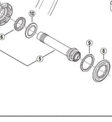 Shimano WH-7900 hub axle unit