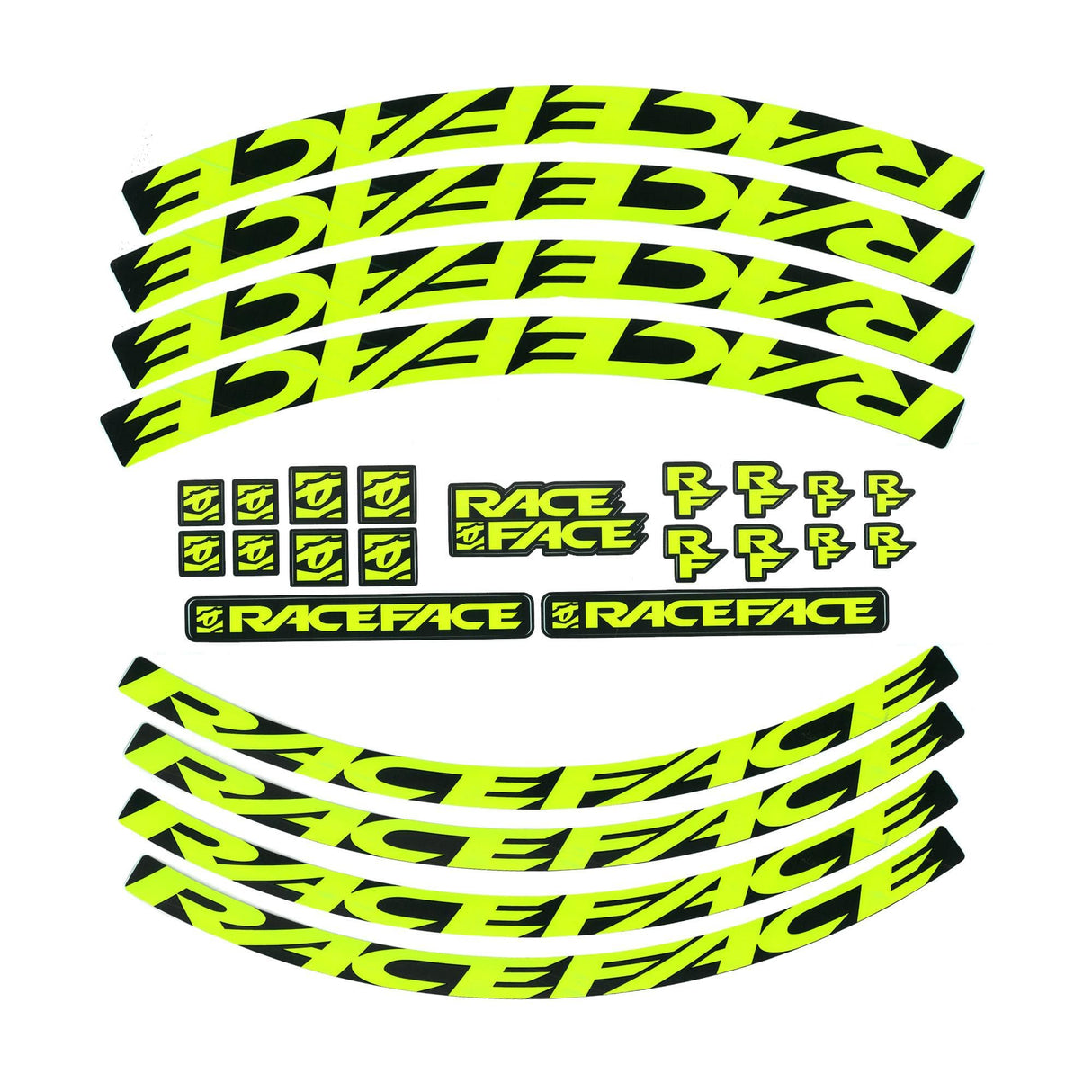 Race Face Decal Kit Neon Yellow S