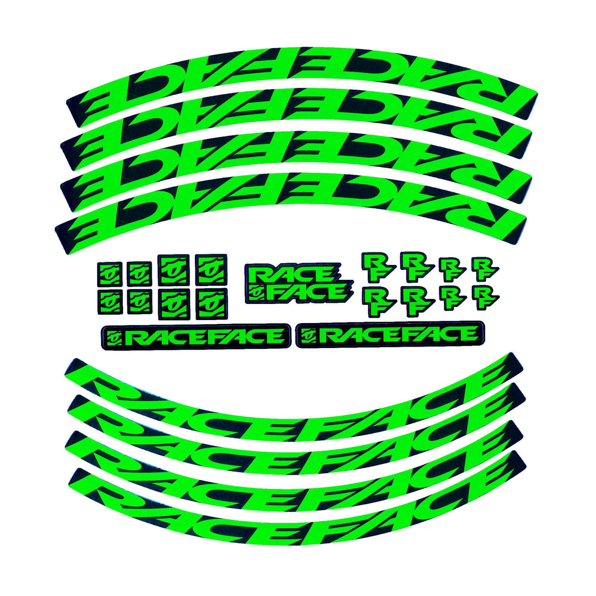 Race Face Decal Kit Neon Green S