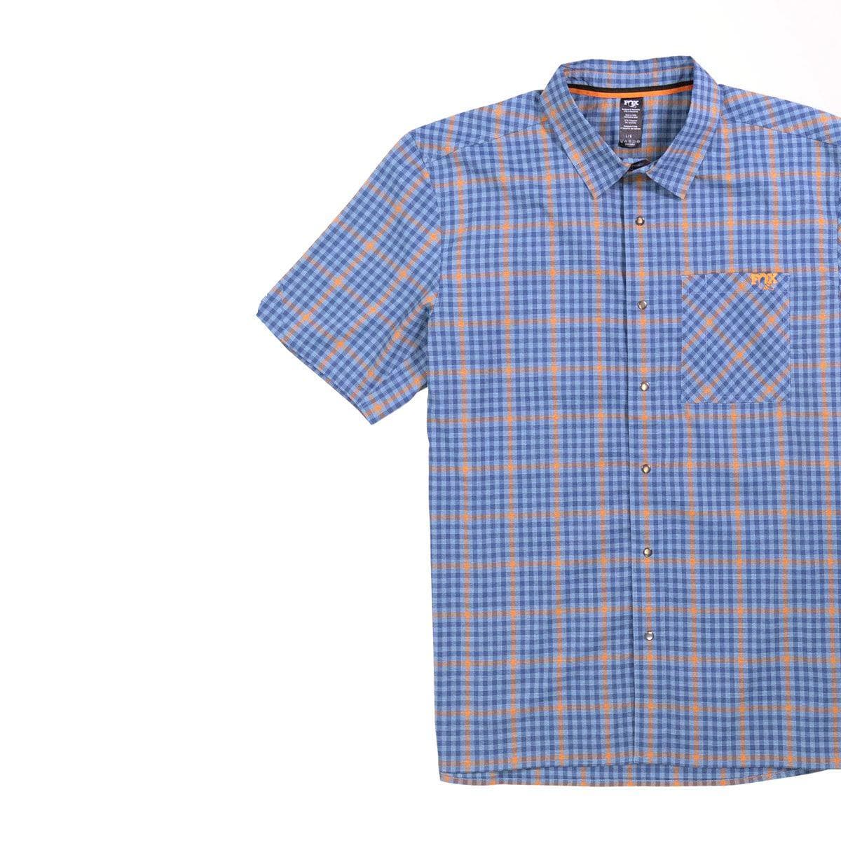 FOX Shop Shirt Orange / Blue Plaid S