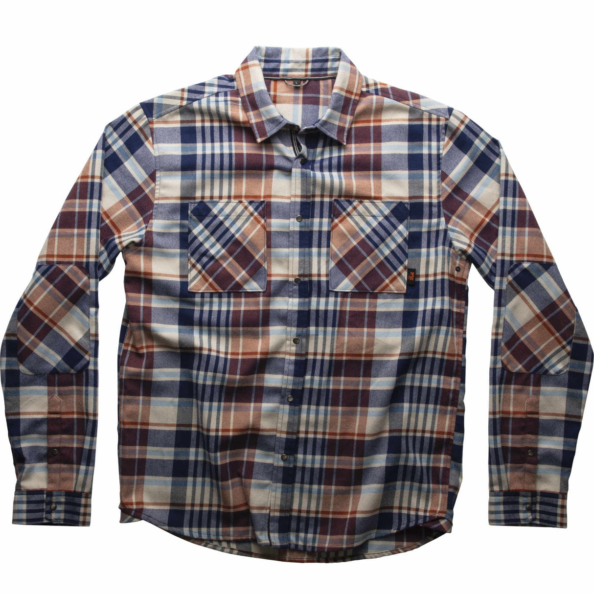 Fox Everyday Long Sleeve Flannel Shirt Orange / Blue / Tan L