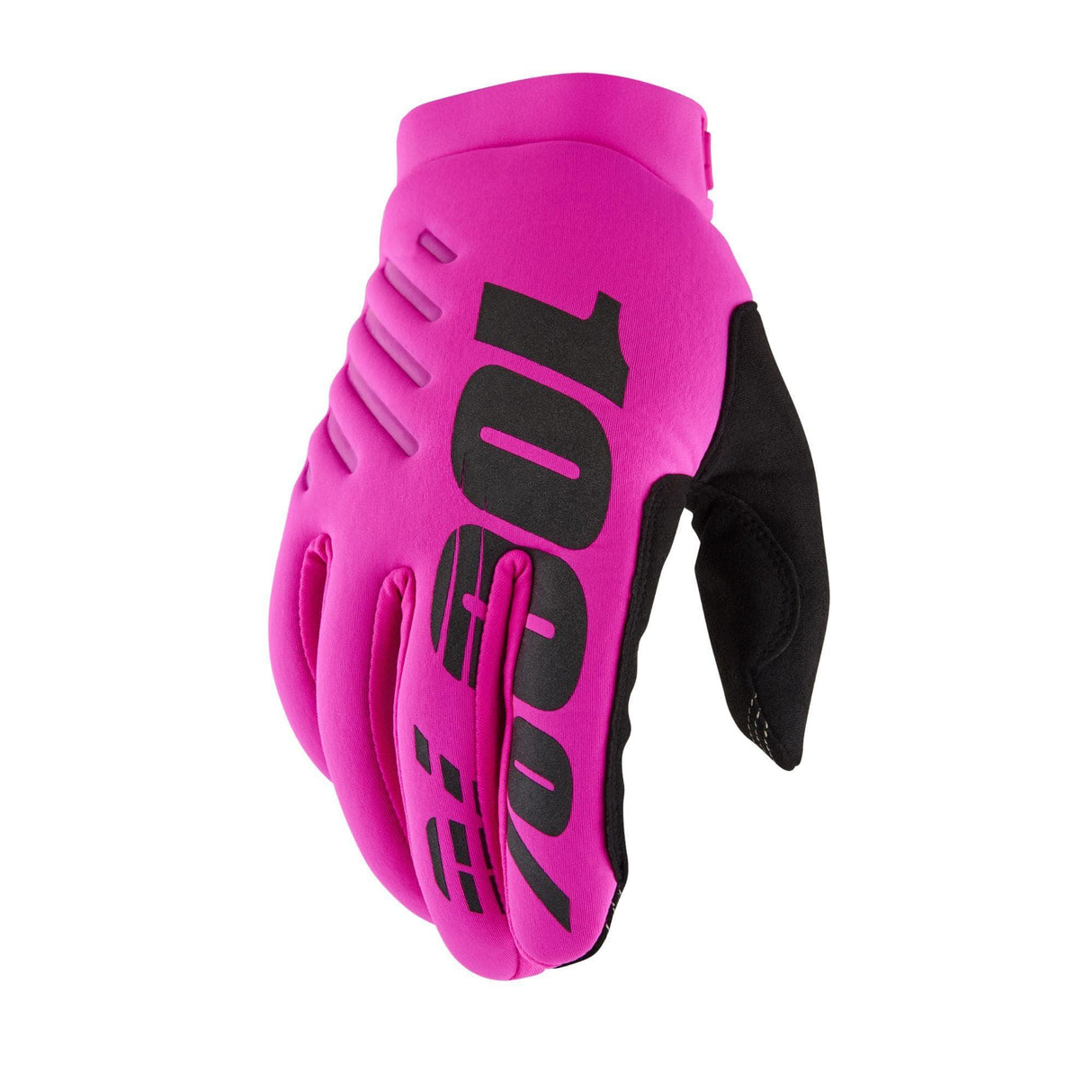 100% Brisker Women's Cold Weather Glove Neon Pink / Black S