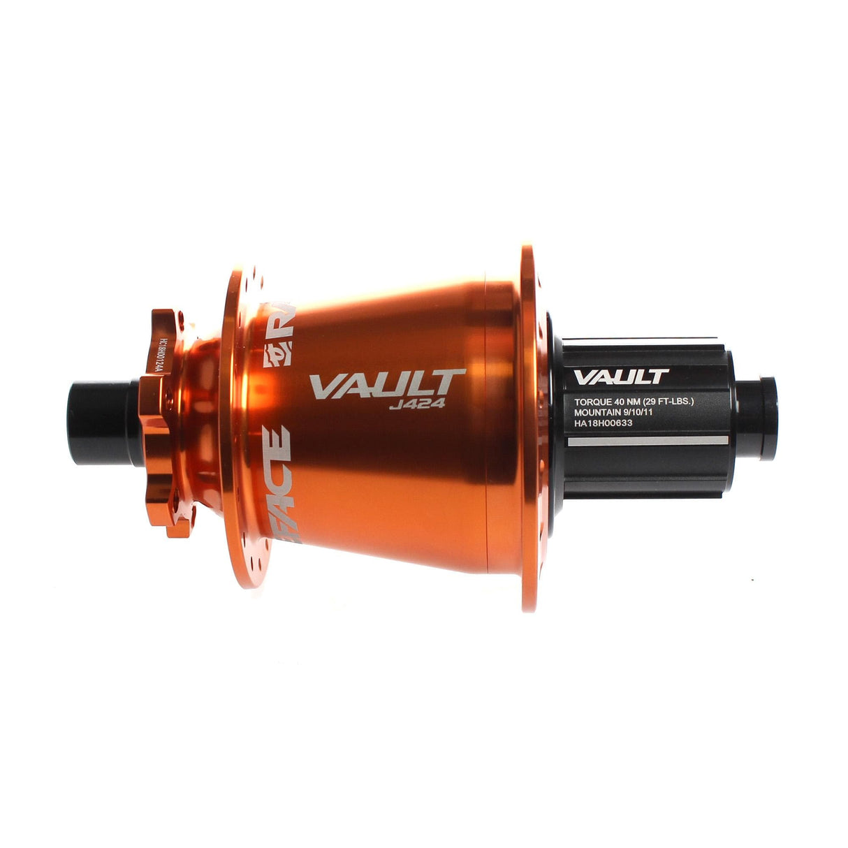 Race Face Vault J Bend Hub Front 110x15mm 414J Orange