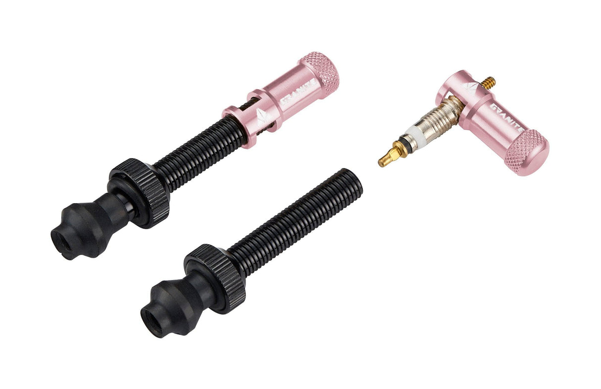 Granite Granite JUICY NIPPLE 60mm Valve Cap & Tool (+valve, Pink)