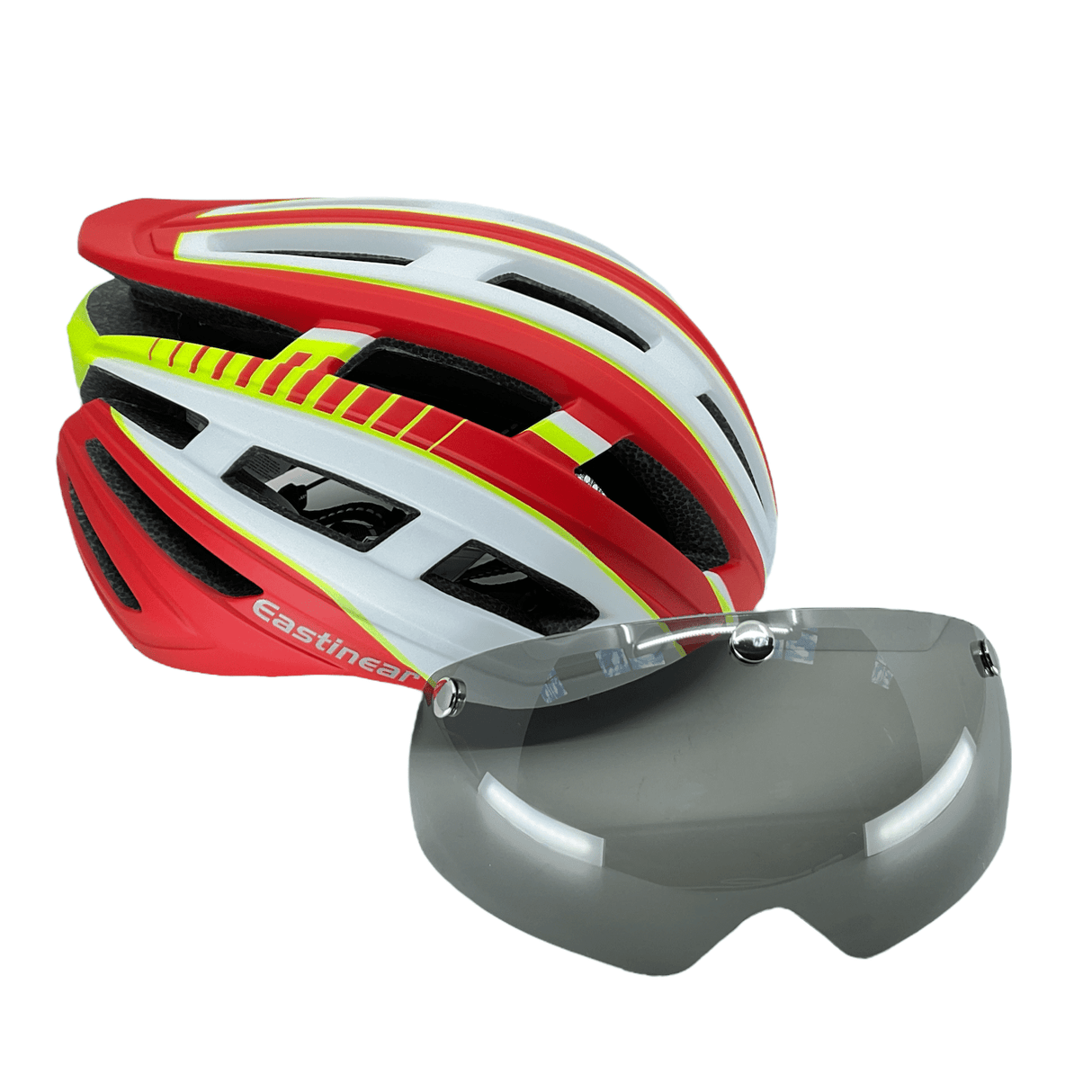 Eastinear Adult Helmet - White, Red, Yellow M/L 57-62cm