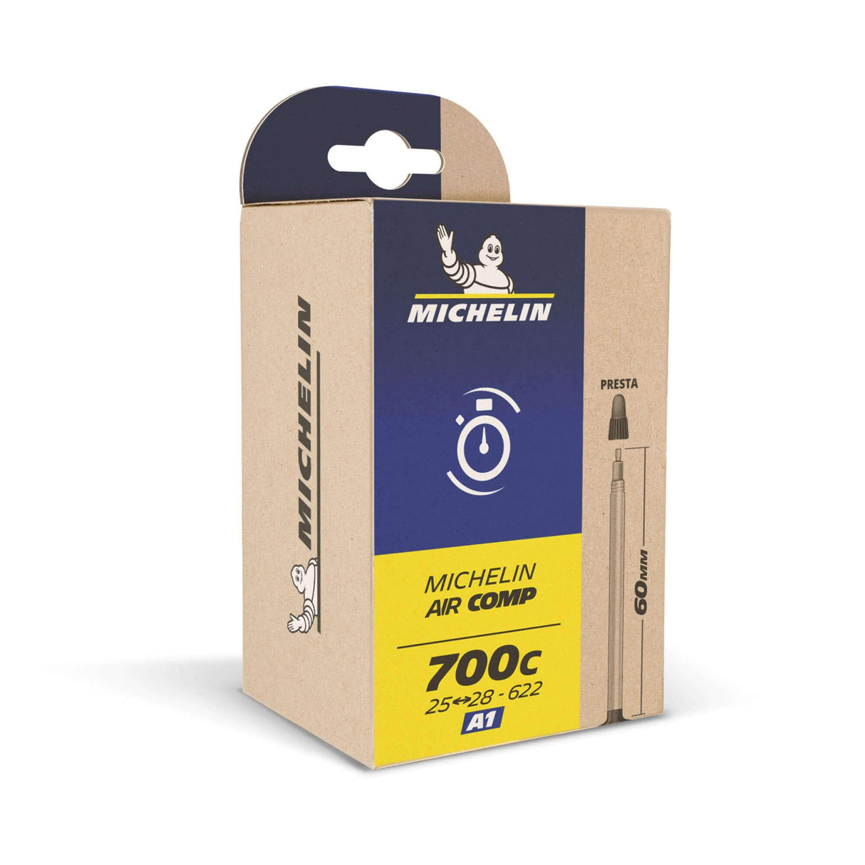 Michelin Airstop Road Inner Tube 700c x 18-25mm (PRESTA 48mm)