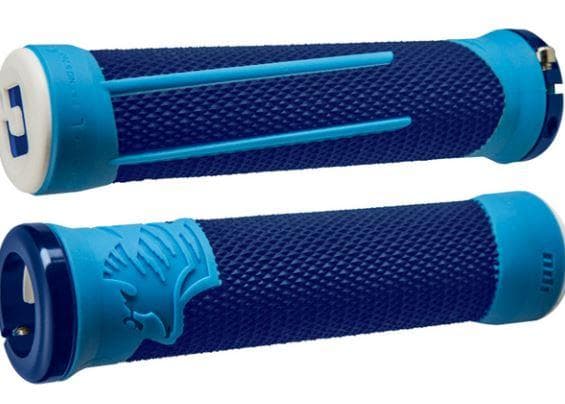 ODI AG2 v2.1 MTB Lock On Grips 135mm - Blue / Light Blue