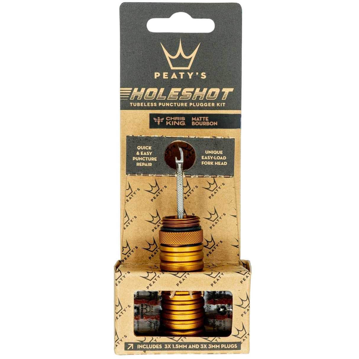 Peaty's Holeshot Tubeless Puncture Plugger Kit Bourbon