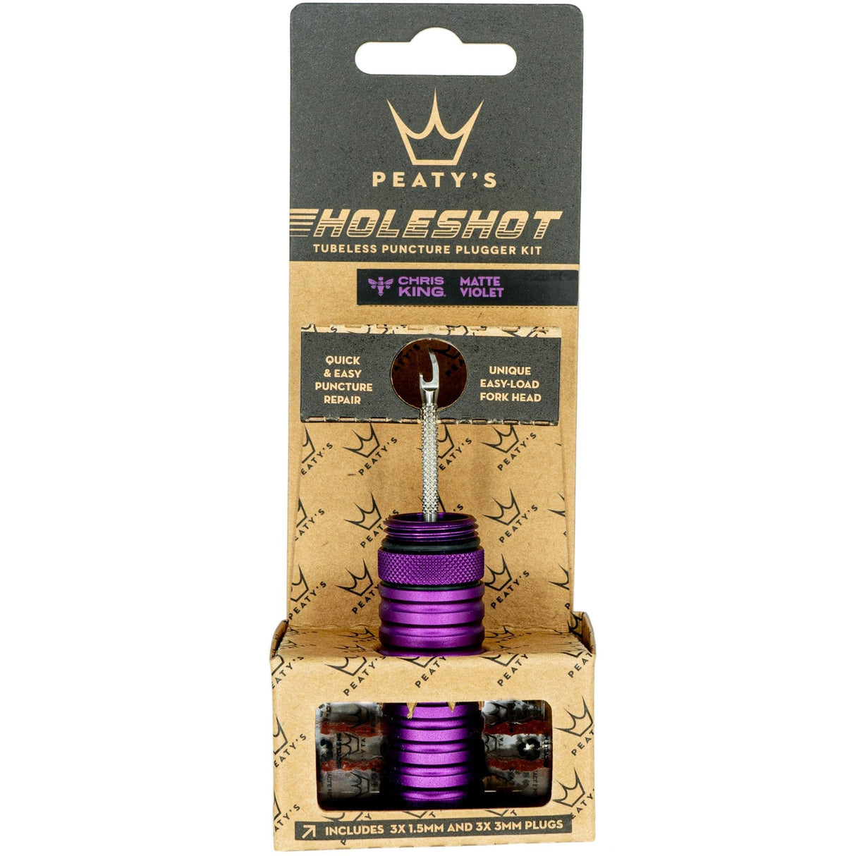 Peaty's Holeshot Tubeless Puncture Plugger Kit Violet