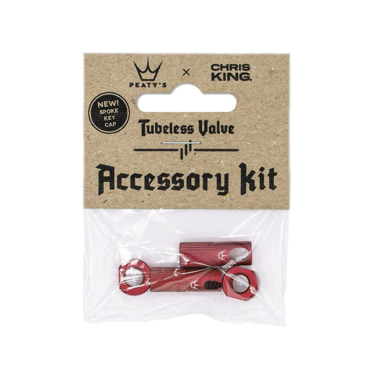 Peaty's x Chris King Tubeless Valve Accessory Kit Red