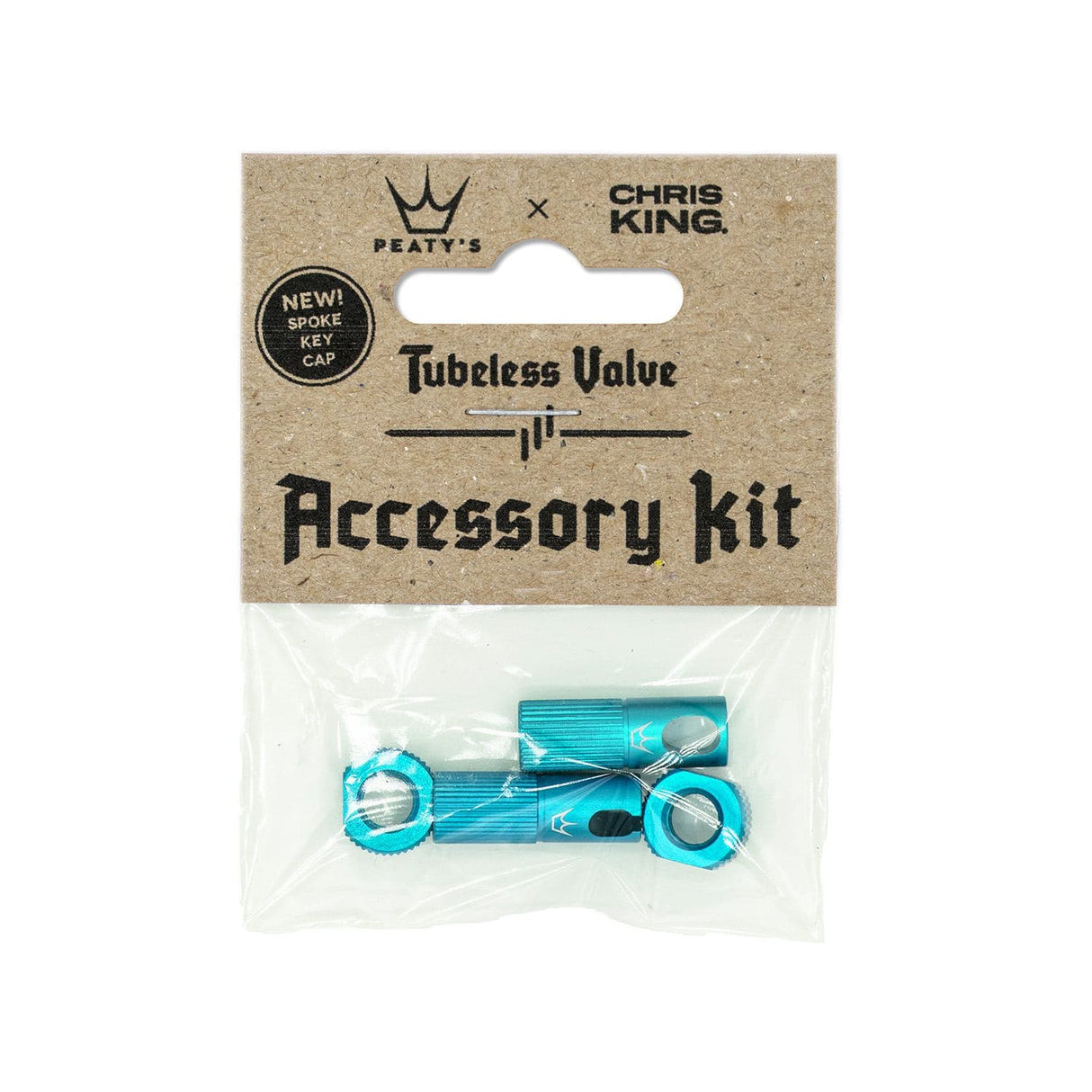 Peaty's x Chris King Tubeless Valve Accessory Kit Turquoise