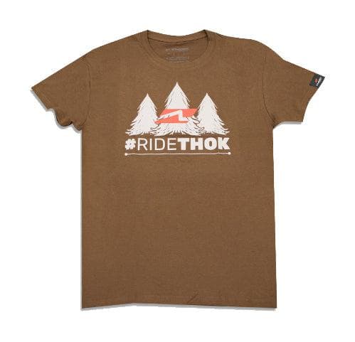 THOK THOK Trees T Shirt (Brown & White, L)