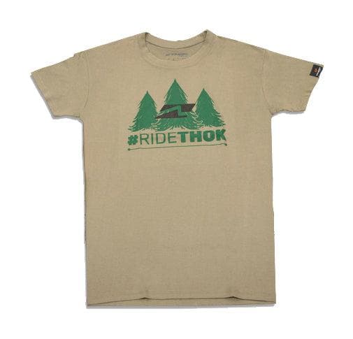 THOK THOK Trees T Shirt (Sand & Green, XL)