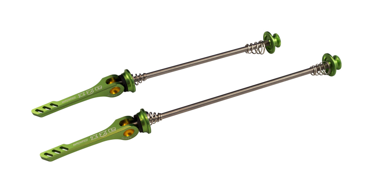 A2Z CNC Quick Release with Ti Rod (MTB: 135mm, Green)