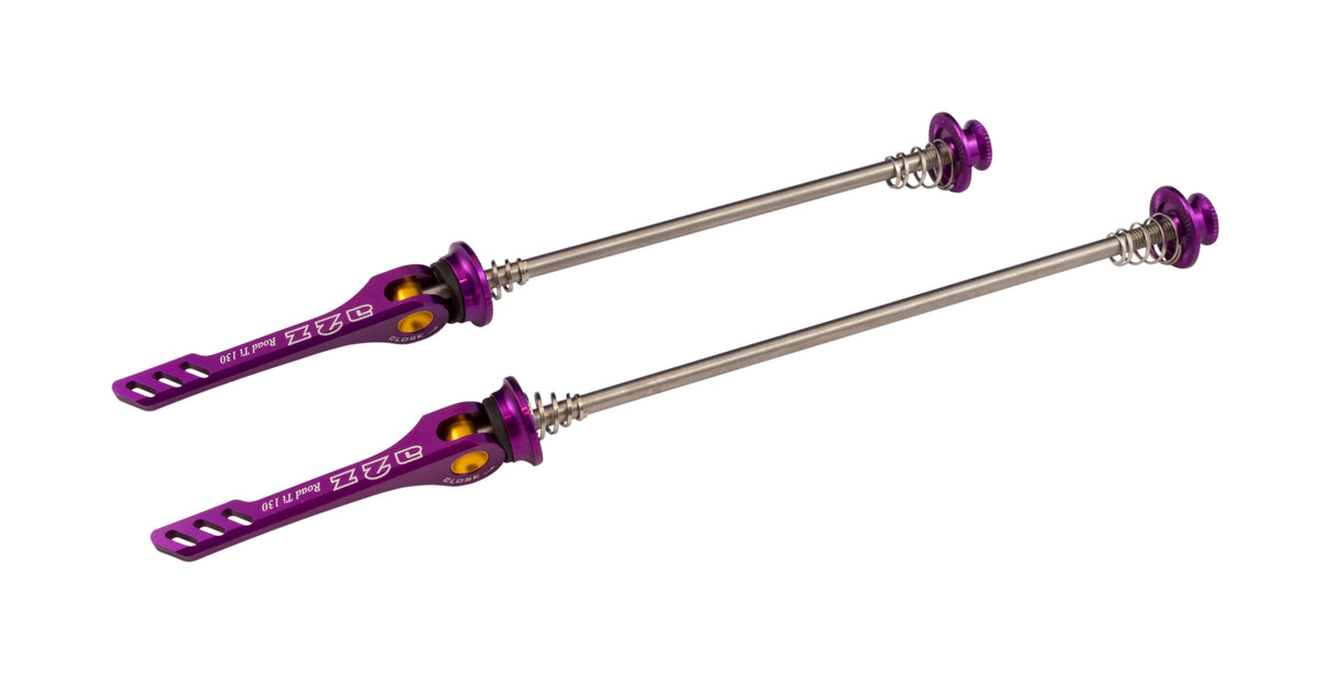 A2Z CNC Quick Release with Ti Rod (Road: 130mm, Purple)