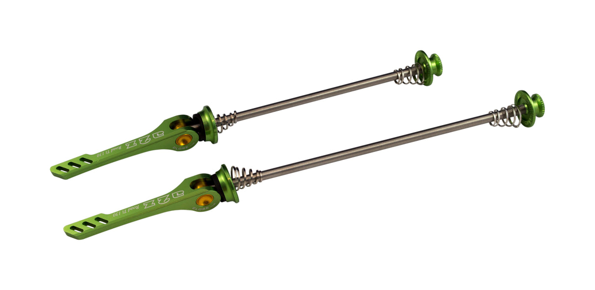 A2Z CNC Quick Release with Ti Rod (Road: 130mm, Green)