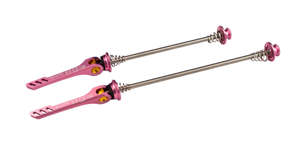 A2Z CNC Quick Release with Ti Rod (Road: 130mm, Pink)