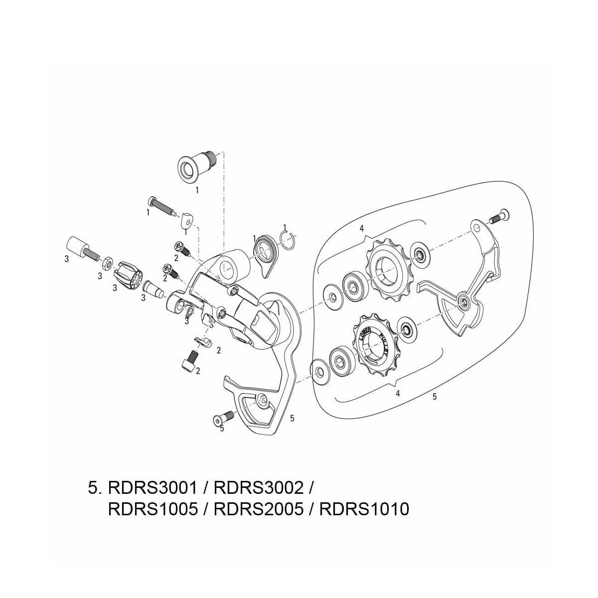 Sram Road Spare - Cage Kit For Rear Derailleur Apex (Cage & Pulleys) Medium: