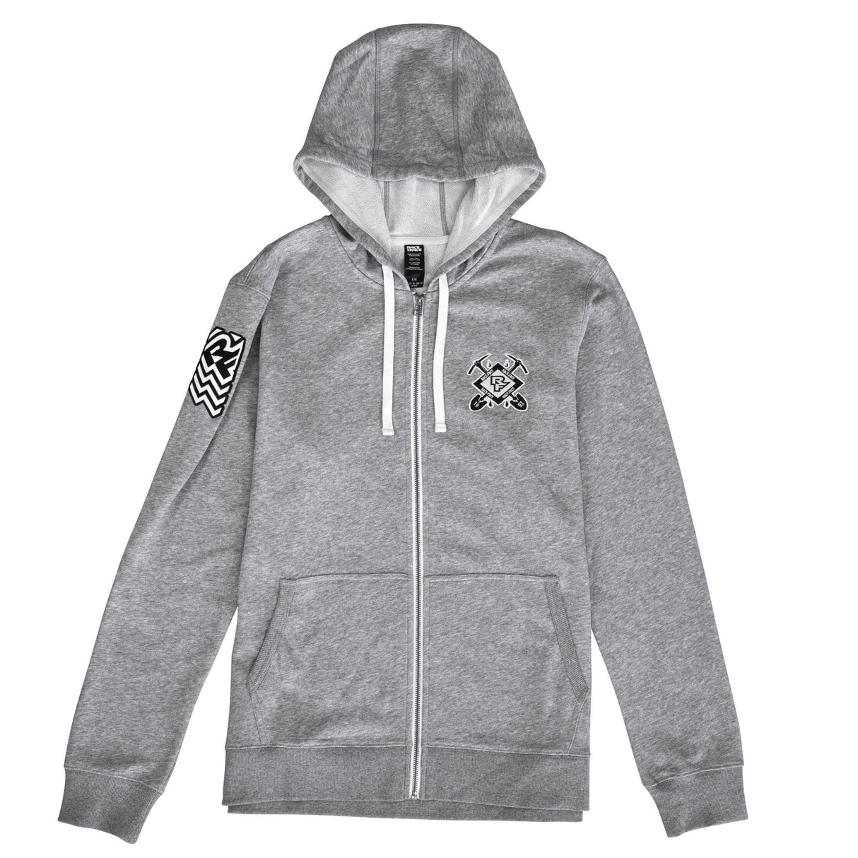 Race Face Crest Zip Hoodie Grey Medium