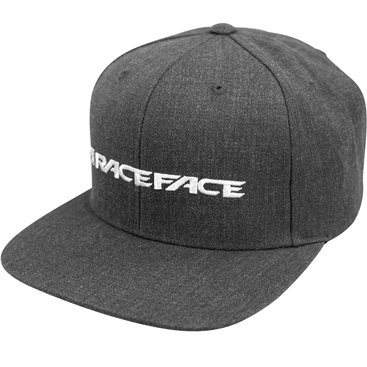 Race Face Classic Logo Snapback Hat 2021 Heather Grey