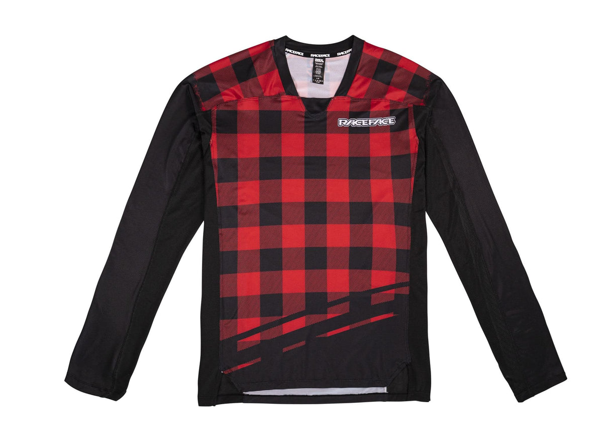 Race Face Diffuse Long Sleeve Jersey 2021 Rouge L