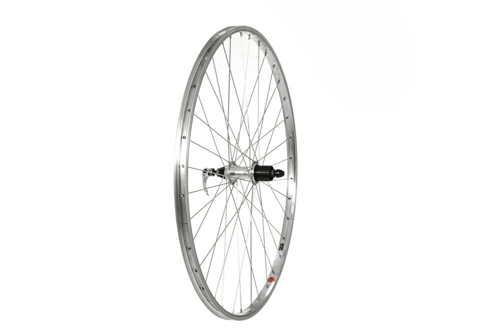 Tru-build wheels 700C Rear Wheel, Alloy 36H Rim for Shimano 7 Speed Cassette (Qr) - Rear - Silver