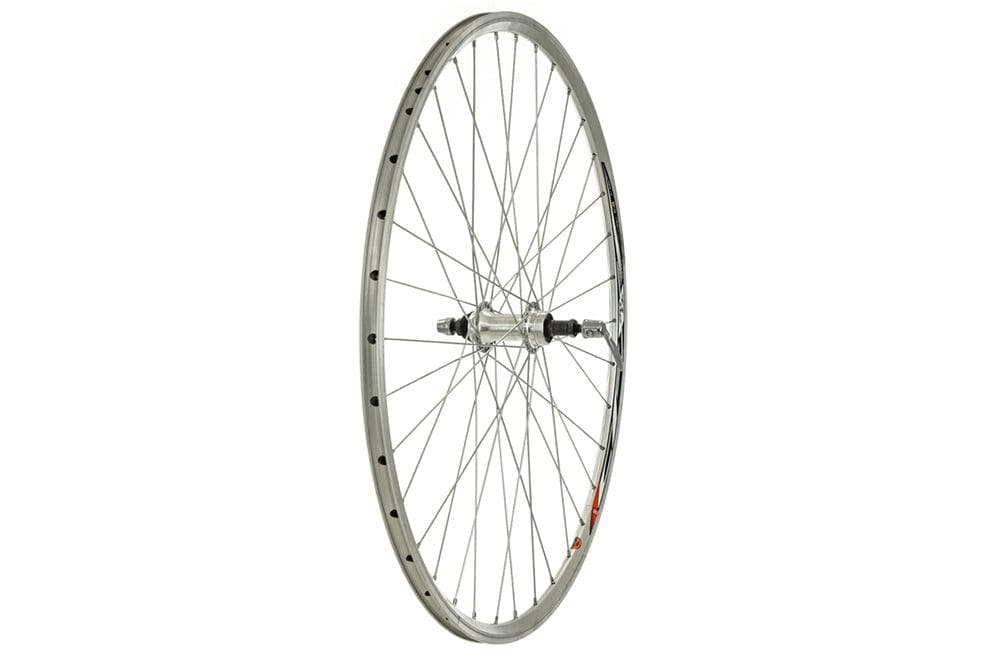 Tru-build wheels 700C Rear Wheel, Mach1 Cfx Rim, Screw-On Freewheel Fitting ( - Rear - Silver