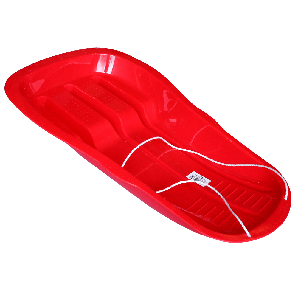 Snow Sledge Toboggan Kids Adult with Rope for Winter Outdoor Sports Red