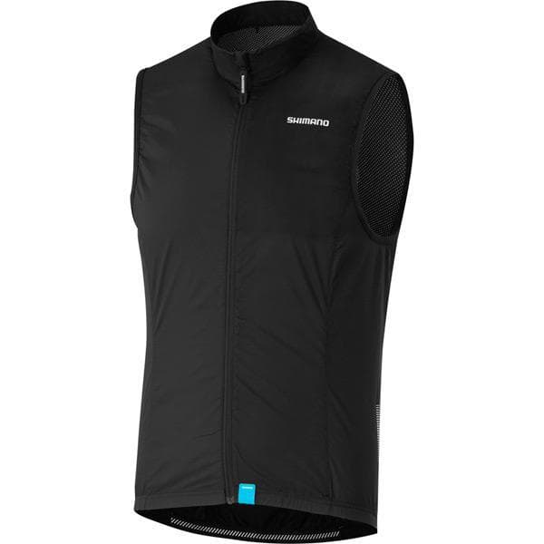 Shimano Clothing Men's Compact Wind Gilet, Black, Size XXL