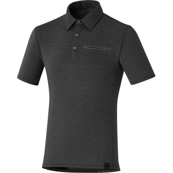 Shimano Clothing Men's Transit Polo, Black, Size XL