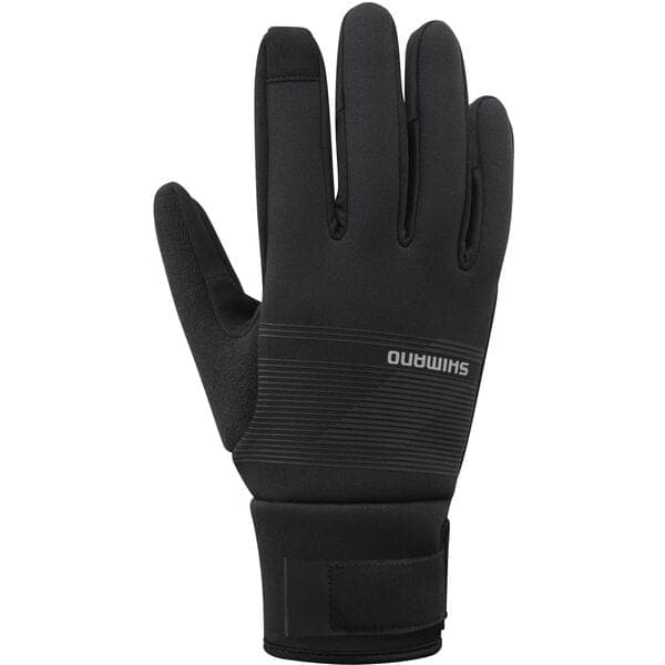 Shimano Clothing Unisex Windbreak Thermal Gloves; Black; Size XL