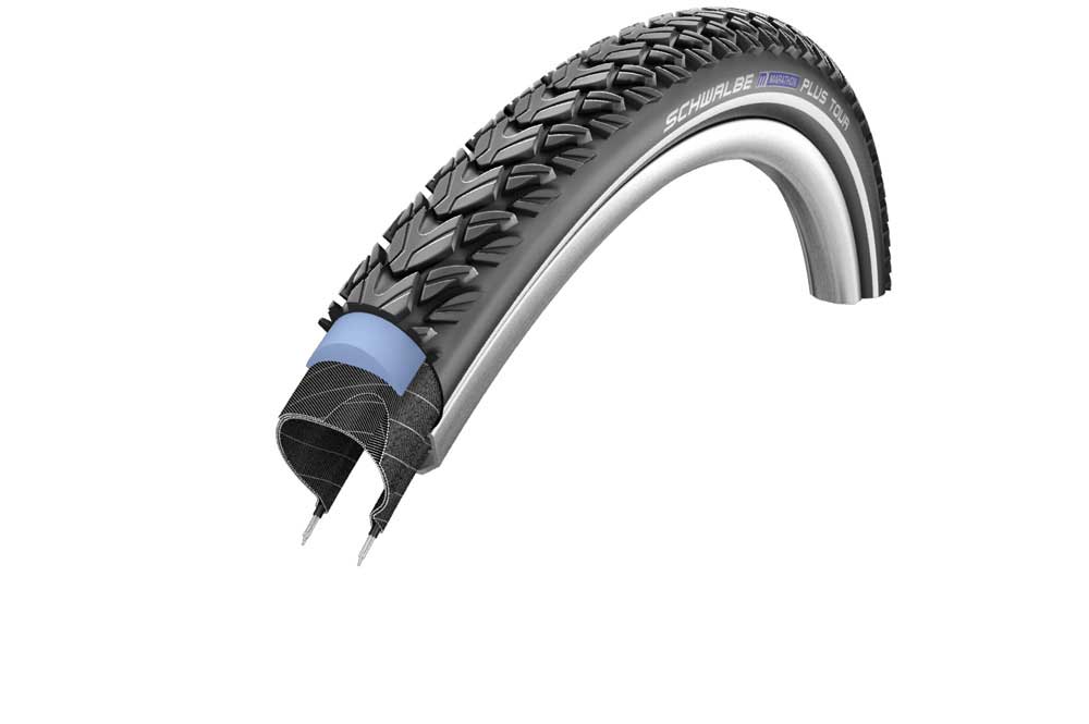 Schwalbe Marathon Plus Tour Smartguard, Black +Rflx - 26x2.00 - Black