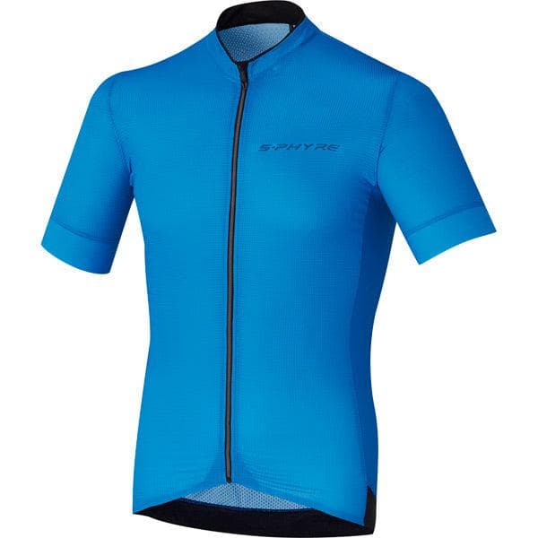 Shimano Clothing Men's; S-PHYRE Short Sleeve Jersey; Blue; Size M