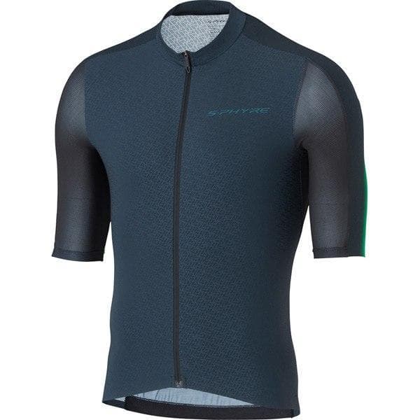 Shimano Clothing Men's; S-PHYRE FLASH Short Sleeve Jersey; Black/Green; Size L