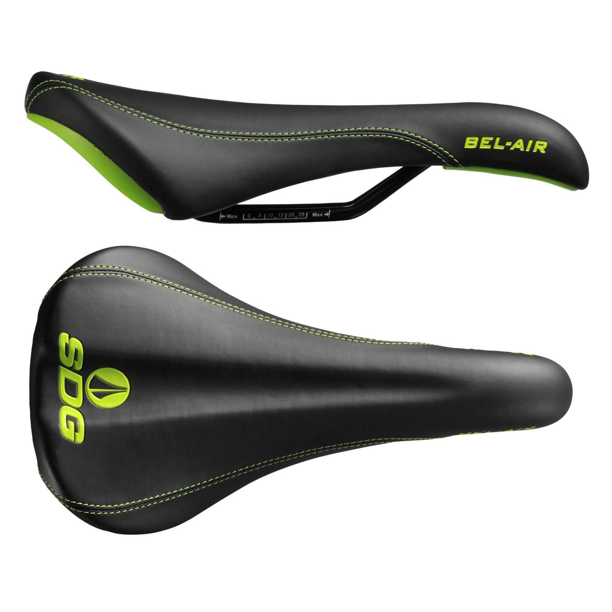 SDG Bel Air Steel Rail Saddle Black/Green