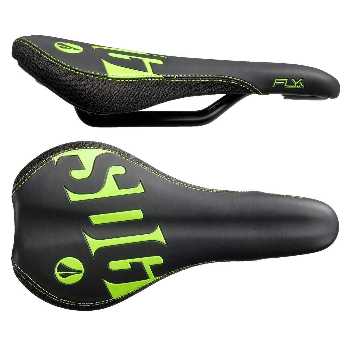 SDG Fly Junior Steel Rail Saddle Black/Green