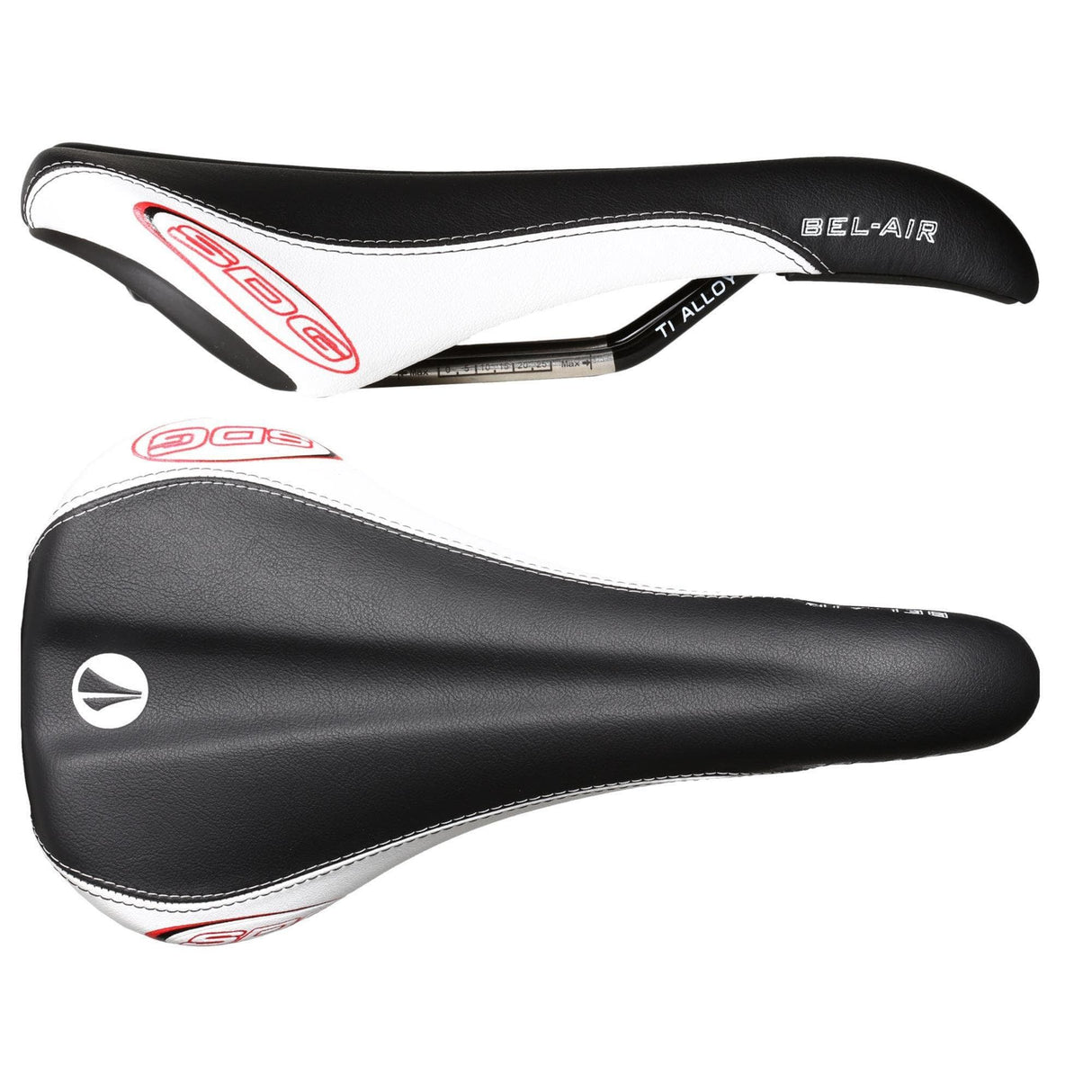 SDG Bel Air Ti-Alloy Rail Saddle Black/White