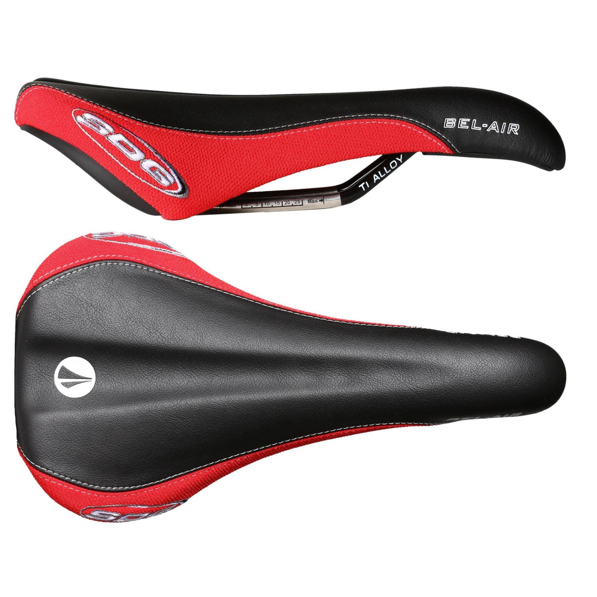 SDG Bel Air Ti-Alloy Rail Saddle Black/Red