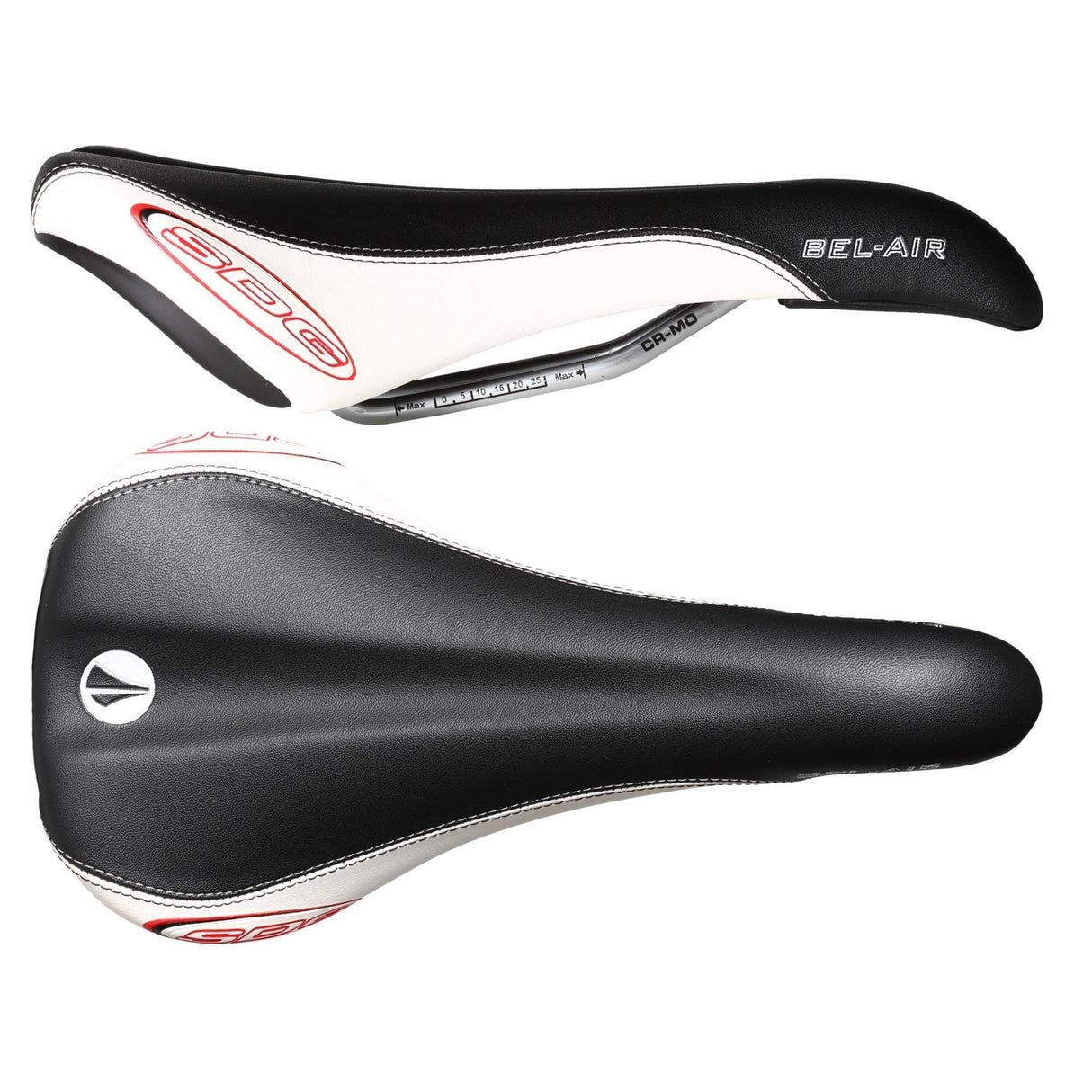 SDG Bel Air Cro-Mo Rail Saddle Black/White