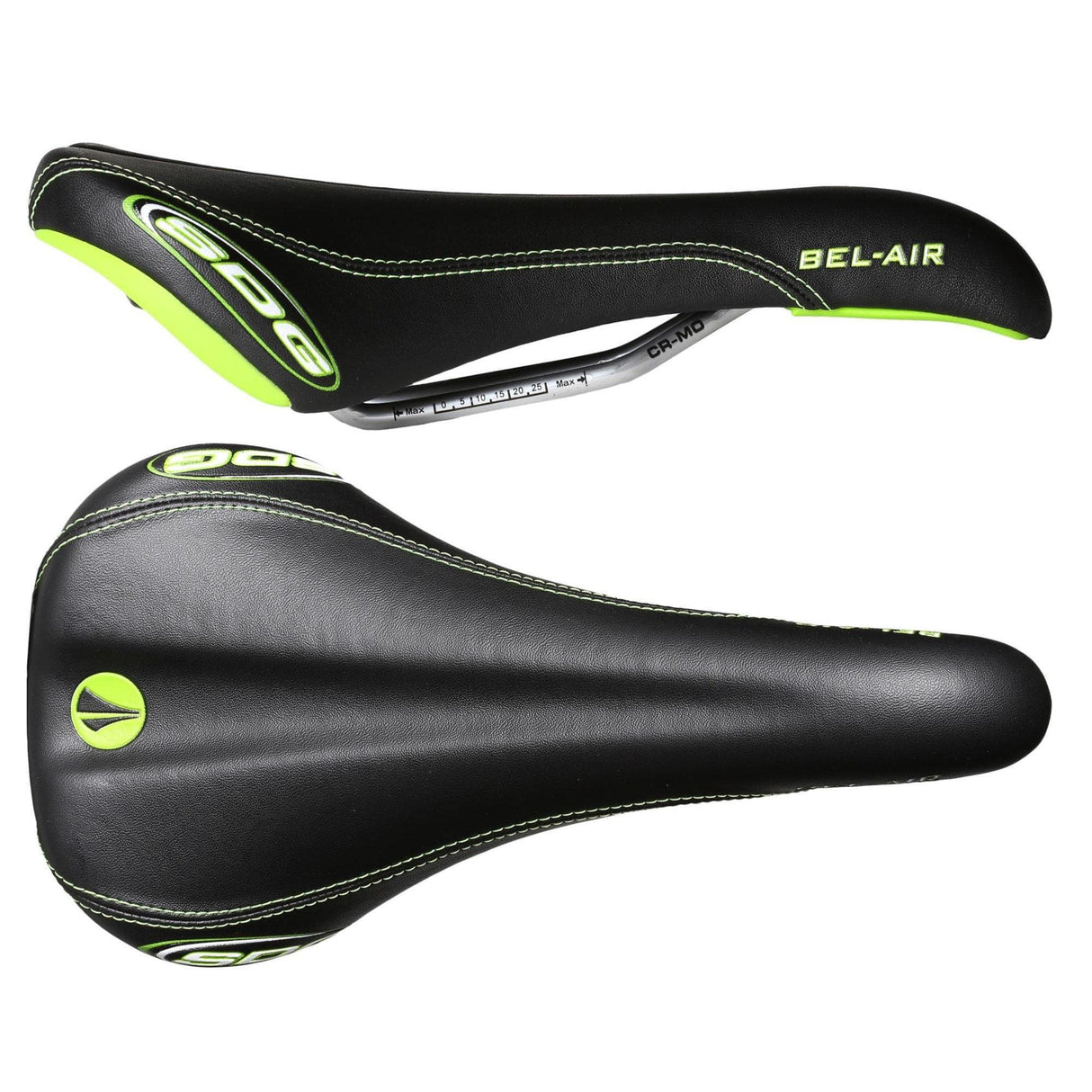 SDG Bel Air Cro-Mo Rail Saddle Black/Black/Green