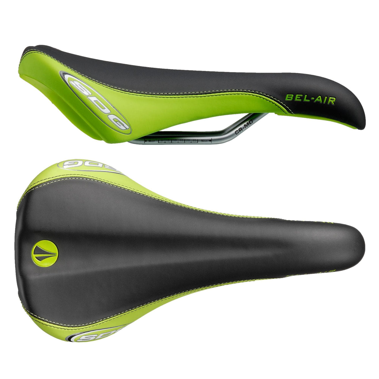 SDG Bel Air Cro-Mo Rail Saddle Black/Green