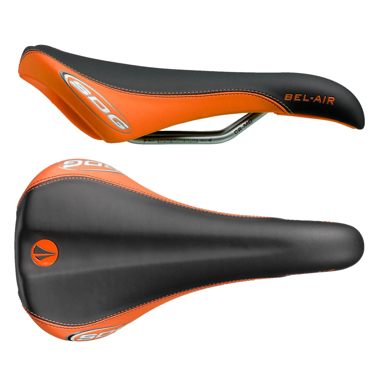 SDG Bel Air Cro-Mo Rail Saddle Black/Orange