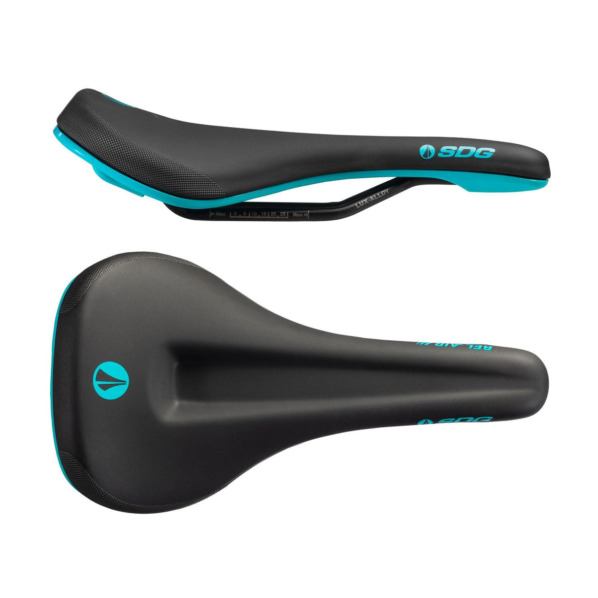 SDG Bel Air 3.0 Max Lux-Alloy Saddle Black / Turquoise