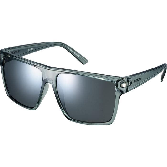 Shimano Square Glasses - Transparent Grey - Smoke Silver Mirror