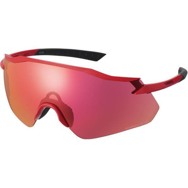 Shimano Equinox Glasses; Metallic Red; RideScape Road Lens