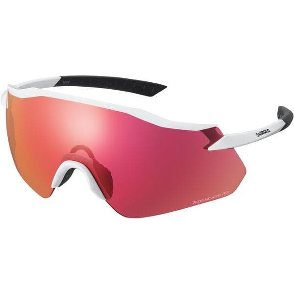 Shimano Equinox Glasses; Metallic White; RideScape Road Lens