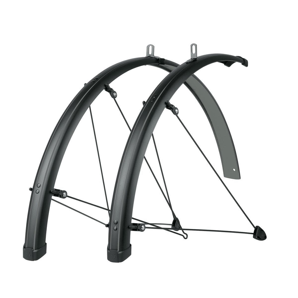 Sks Bluemels Stingray 28 Mudguard Set: Matt Black/Grey 45Mm