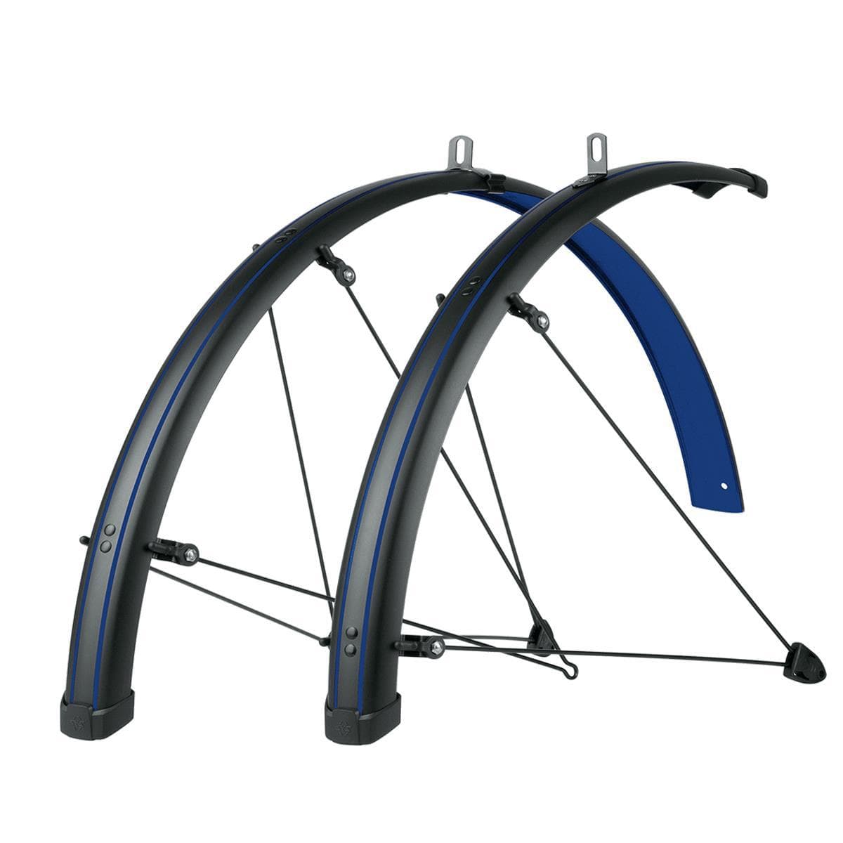 Sks Bluemels Stingray 28 Mudguard Set: Matt Black/Ocean Blue 45Mm