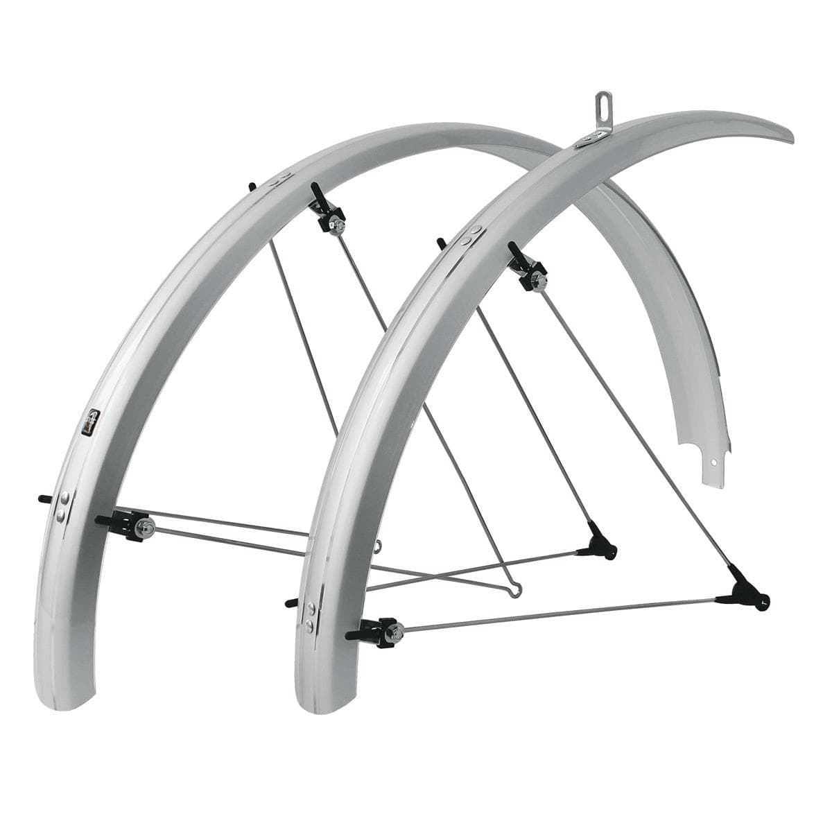 Sks Bluemels Mudguard Set: Silver 45Mm 28"