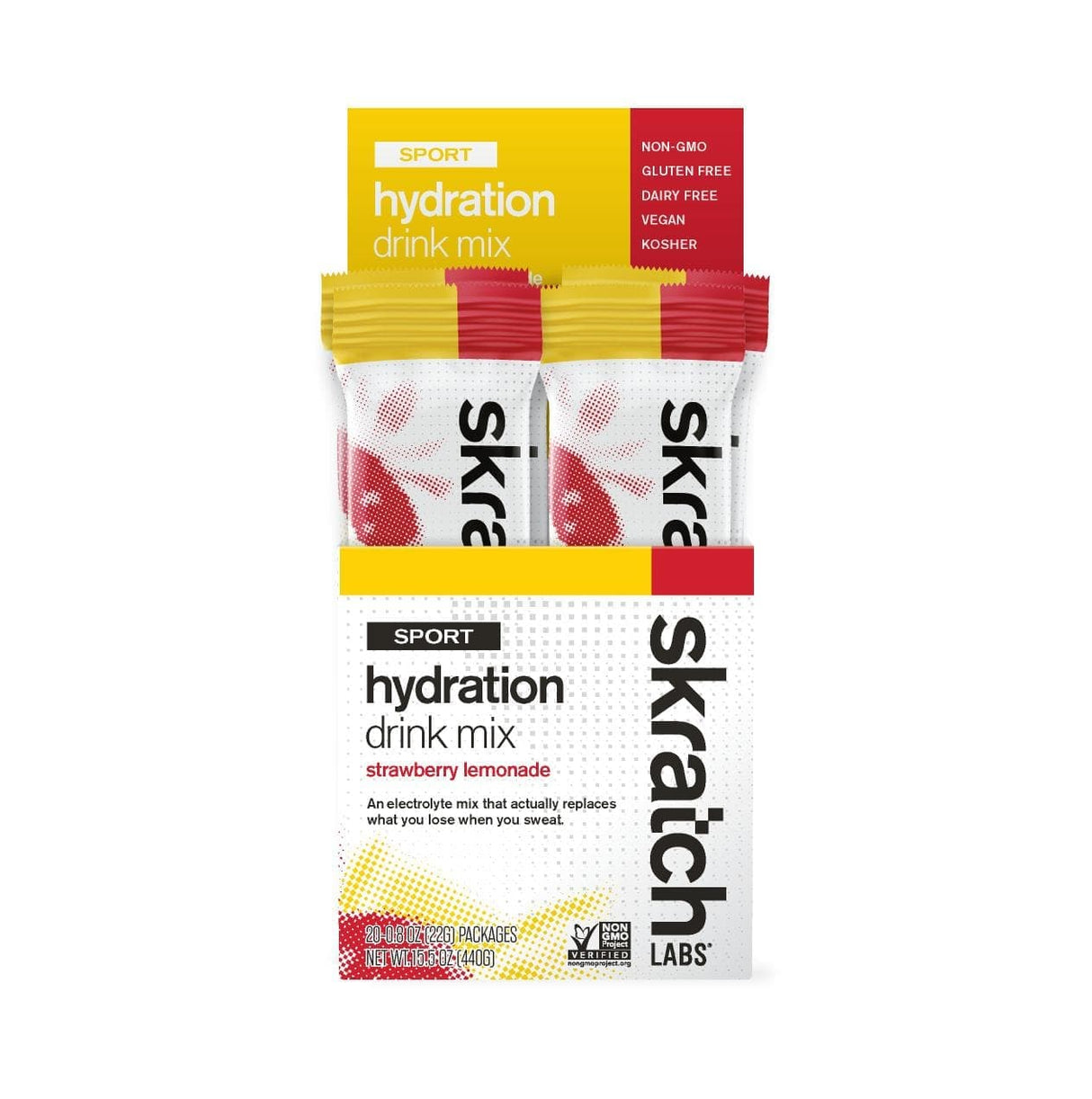 Skratch Labs Sport Hydration Mix - Box of 20 Servings - Strawberry Lemonade